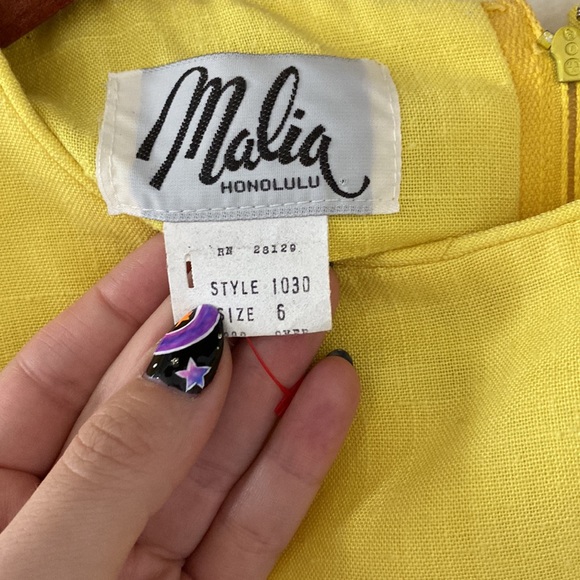 Vintage Malia Honolulu yellow dress - Picture 5 of 5